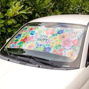 Natural Life Car Sun Shade - Live Happy